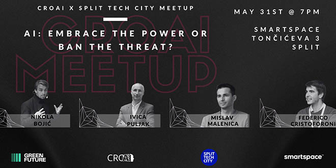 Udruge CroAi i Split Tech City organiziraju AI meetup: Embrace the Power or Ban the Threat