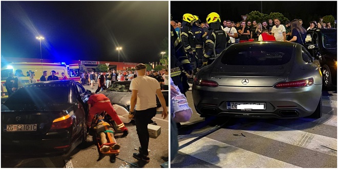 IMAMO UZNEMIRUJUĆE SNIMKE Pogledajte trenutak kada se mladić skupocjenim Mercedesom zabio u ljude