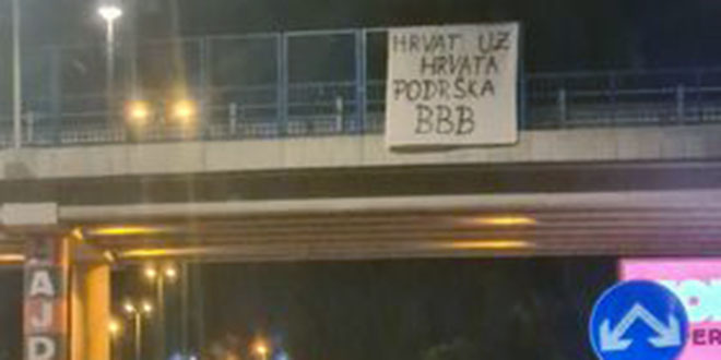 Podrška BBB-ovcima osvanula na ulazu u Split