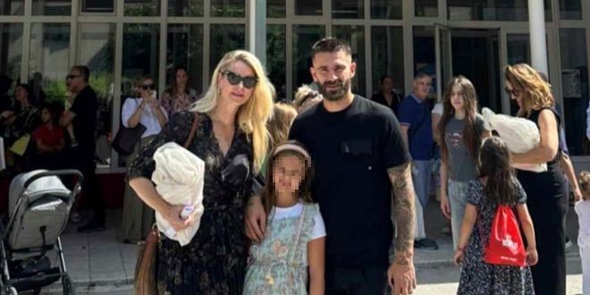 Iris i Marko Livaja jutros pred školom