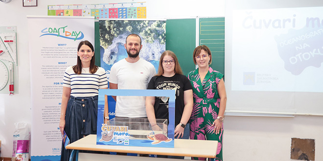 FOTOGALERIJA Edukativnom akcijom 'Čuvari mora' SDŽ u OŠ Strožanac-Podstrana obilježila Mediteranski dan obale