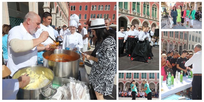 FOTOGALERIJA Započela manifestacija Mjesec gastronomije, na Prokurativama podijeljeno tisuću porcija