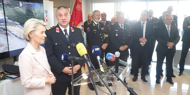 VUČEVICA Ursula Von der Leyen u posjetu Nastavnom regionalnom središtu za osposobljavanje operativnih snaga sustava vatrogastva 