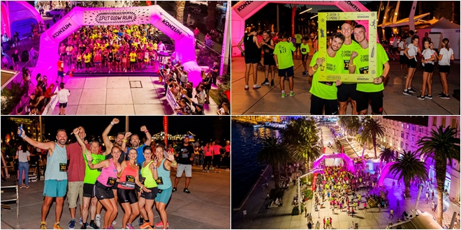 FOTOGALERIJA Završeno sedmo izdanje popularne utrke Konzum Glow Run Split 2023.
