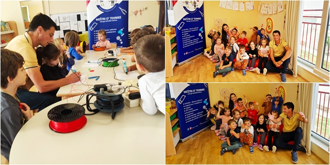 Mališani DV Ružmarin kao mali Meštri o' tehnike izrađivali 3D objekte