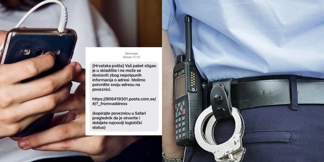 Troje ljudi nasjelo na SMS prevaru s lažnim potpisom Hrvatske pošte, splitska policija provodi kriminalističko istraživanje