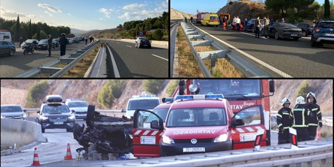 Na autocesti poginulo osmogodišnje dijete, vozačica i još dvoje djece prebačeni u KBC Split