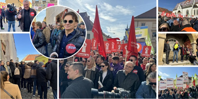 FOTO/VIDEO Prosvjed je završio zajedničkom pjesmom svih govornika, odabrana je 'Jalta, Jalta'