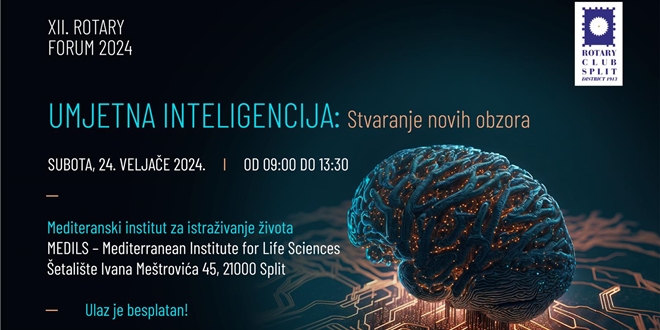 Rotary Klub Split organizira forum 'Umjetna inteligencija: stvaranje novih obzora'