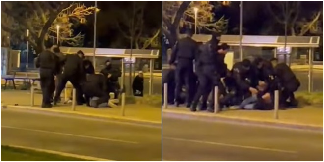 VIDEO Policajac udara djevojku na koljenima