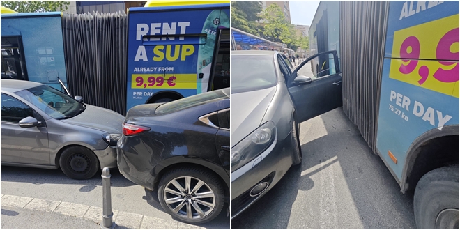 OTVARAO VRATA Sudar auta i Prometovog autobusa zbog parkiranja na stanici