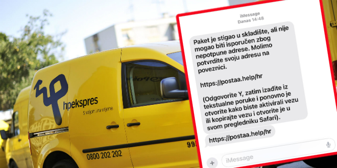 PREVARANTI NE ODUSTAJU: I dalje stižu lažne poruke o dostavi paketa u ime Hrvatske pošte