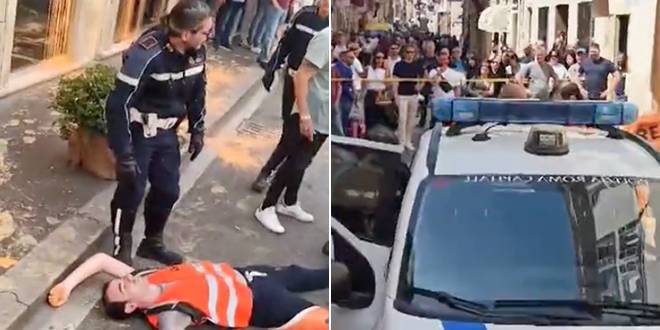 VIDEO: Iznenadni prosvjed u centru Rima, bilo je i udaranja, pogledajte što je snimio naš reporter