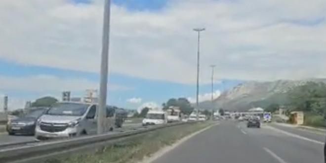 VIDEO Velika gužva od Kaštela prema Solinu