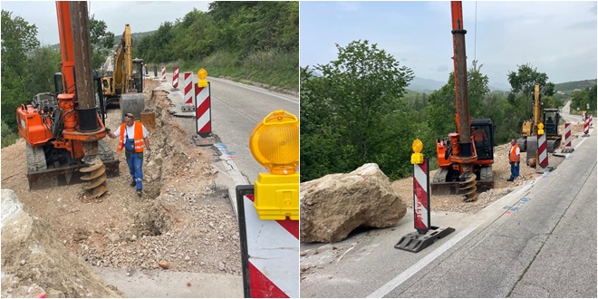 Sanacija klizišta na županijskoj cesti u Blatu na Cetini