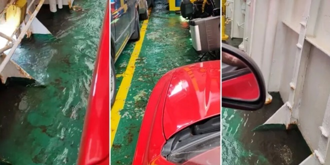 VIDEO Garažu trajekta potopilo more, grozni uvjeti u WC-u