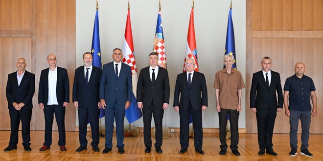 Predsjednik Milanović razgovarao s predstavnicima Časničkog zbora HVO-a Hrvatska 