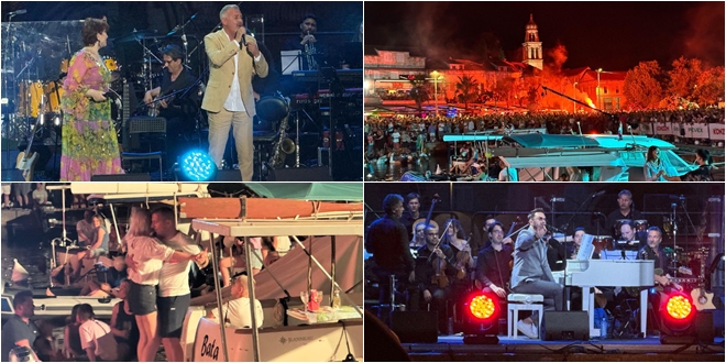 FOTO/VIDEO Vela Luka pjevala Oliveru u čast, zapaljene i baklje