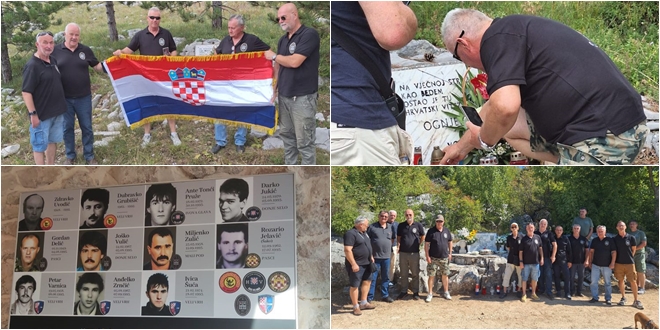 FOTO Zapaljene svijeće i položeno svijeće poginulim članovima zapovjedno-izvidničke bitnice 6. domobranske pukovnije Split