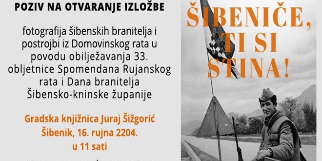 VOLIM ŠIBENIK: Izložba 'Šibeniče, ti si stina'