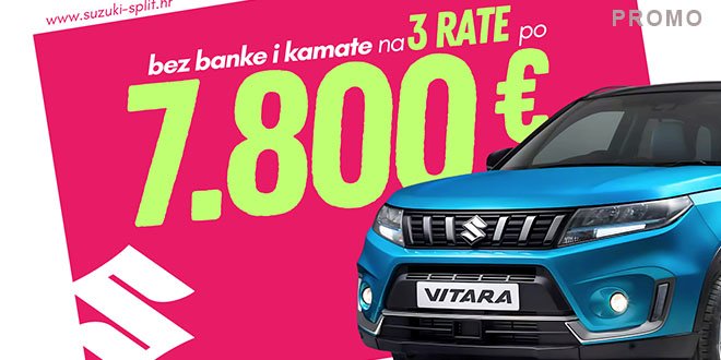 SUZUKI FINANCIRANJE: Doneseš 7.800 eura i voziš Vitaru kući, bez banke!