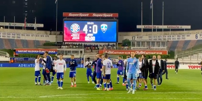 VIDEO: Pogledajte kojom pjesmom je Torcida ispratila igrače Hajduka nakon pobjede