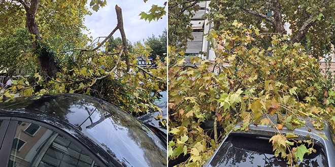 Grana pala na auto u centru Splita