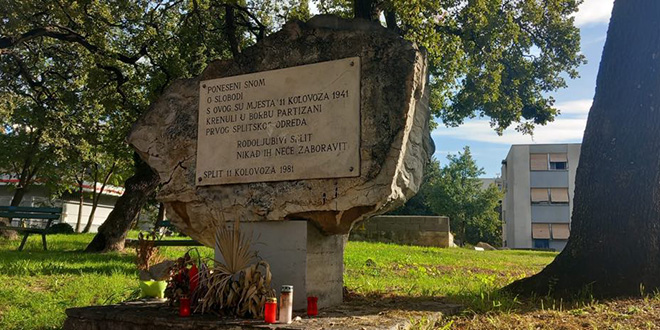 VANDALIZAM: Razbijena spomen ploča Prvom splitskom partizanskom odredu