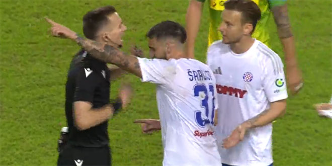VIDEO: Pogledajte kako je Hajduk oštećen za jedanaesterac, Gattuso poludio, publika sucu vikala 'Cigane'