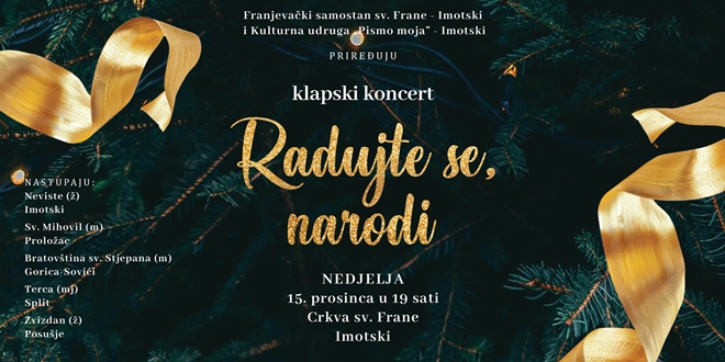 Klapski koncert 'Radujte se, narodi' u Imotskom