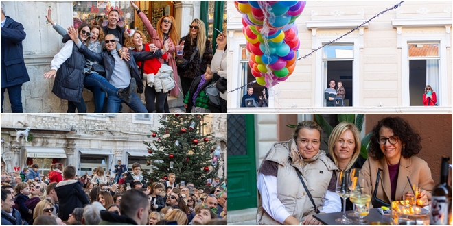 FOTO/VIDEO Umjetni snijeg i šareni baloni za doček Nove na Pjaci