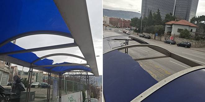 NALETI BURE Uništena nadstrešnica autobusnog stajališta, ide zamjena