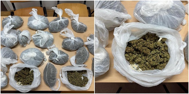 Diler 'pao' na šibenskom području, policija mu pronašla više od dva kilograma marihuane