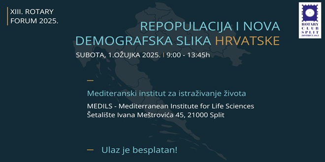 XIII. ROTARY FORUM SPLIT 2025. Repopulacija i nova demografska slika Hrvatske