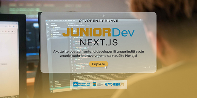 Želiš naučiti izrađivati moderne web aplikacije? Prijavi se na JUNIOR Dev Next.js Digitalne Dalmacije!