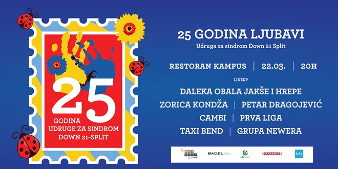 Udruga za sindrom Down 21 Split organizira dobrotvorni koncert '25 godina ljubavi'