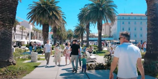 MORE, SUNCE, TURISTI Video-presjek 1. maja u Splitu