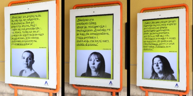 FOTO 'Neugodni susreti i doticaji s Ivoševićem': Osvanuli plakati s portretima poznatih Splićanki