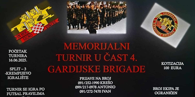 KREMPIJEVO IGRALIŠTE Memorijalni turnir u čast 4. gardijske brigade