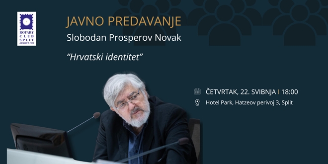Rotary klub Split i Hotel Park pozivaju na javno predavanje o hrvatskom identitetu