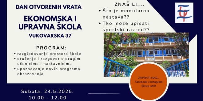 Dan otvorenih vrata u Ekonomskoj i upravnoj školi Split 