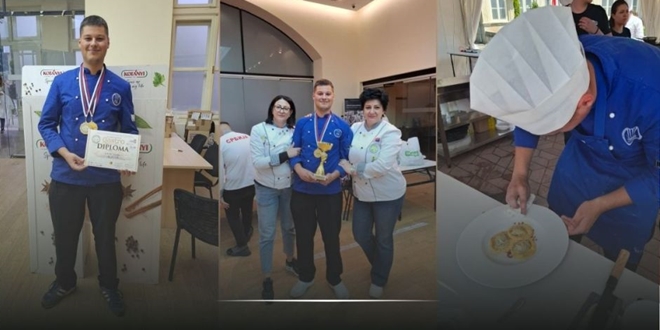 Lovre Odak ponovo briljira: Tri zlata i pehar za ŠKMER-ovog stipendista na međunarodnom gastro festivalu u Nišu