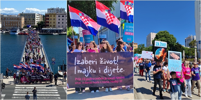 FOTO Hod za život, obitelj i Hrvatsku danas u Sinju i Zadru