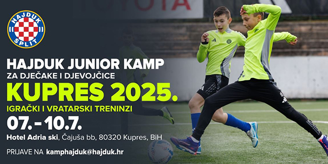 Hajduk organizira kamp za dječake i djevojčice
