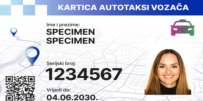 NOVI DOKUMENT ZA TAKSISTE: Kartica autotaksi vozača