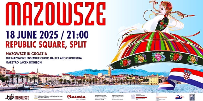 Poljski folklorni spektakl u Splitu: Ansambl 'Mazowsze' slavi 75 godina na Prokurativama
