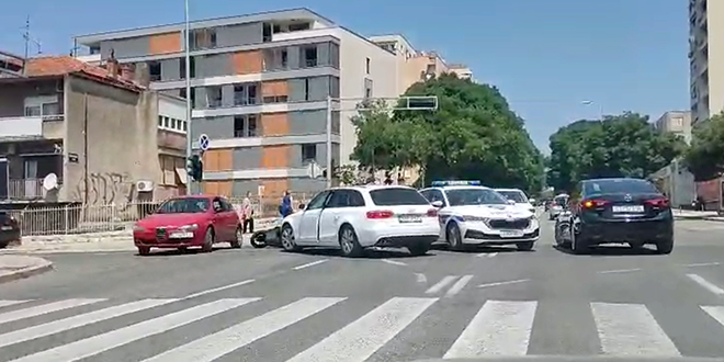 VIDEO Sudar auta i motocikla u Dubrovačkoj