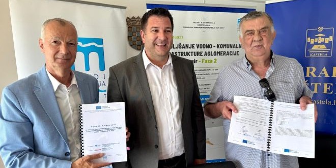 Potpisan ugovor za drugu fazu radova na izgradnji kanalizacijske i vodoopskrbne mreže u Kaštelima, vrijedan 32 milijuna eura