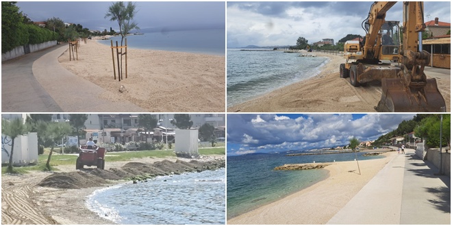 FOTO Dovršena dohrana plaža u Podstrani i sanirana oštećena pera, radovi vrijedni 150 tisuća eura 