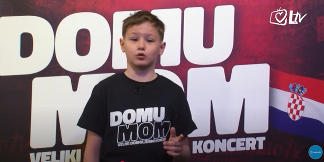 Desetogodišnji Marino Vrgoč nastupit će na velikom domoljubnom koncertu 'Domu mom'
